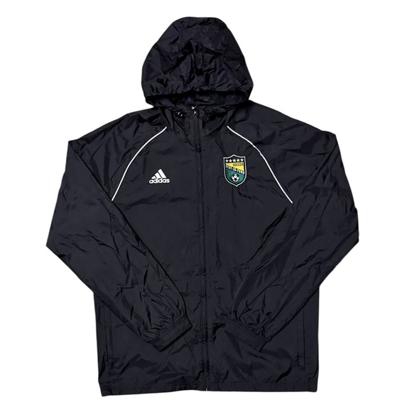 adidas Other - Adidas Core 18 Rain Jacket Windbreaker Soccer Patch Black White Men's Large READ